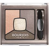 Bourjois Smoky Stories Quad Eyeshadow Palette - Creëer een Smoky Look met 3 Oogschaduwkleuren en een Flash Top Coat