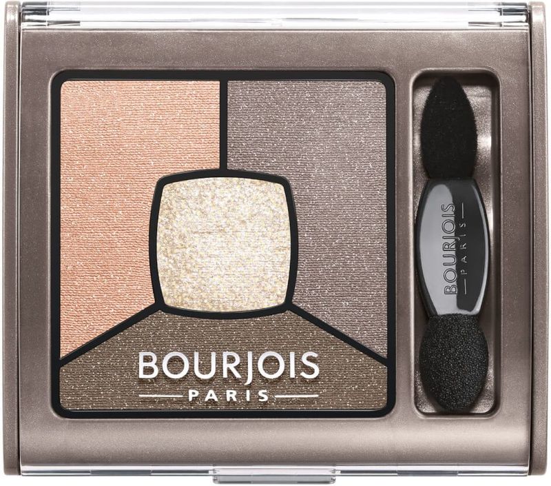 Bourjois Smoky Stories Quad Eyeshadow Palette - Creëer een Smoky Look met 3 Oogschaduwkleuren en een Flash Top Coat
