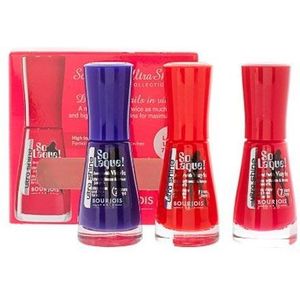 Bourjois - So Laque Ultra Shine - Nagellak Set - Rood Fuchsia Paars - 3 x 10ml