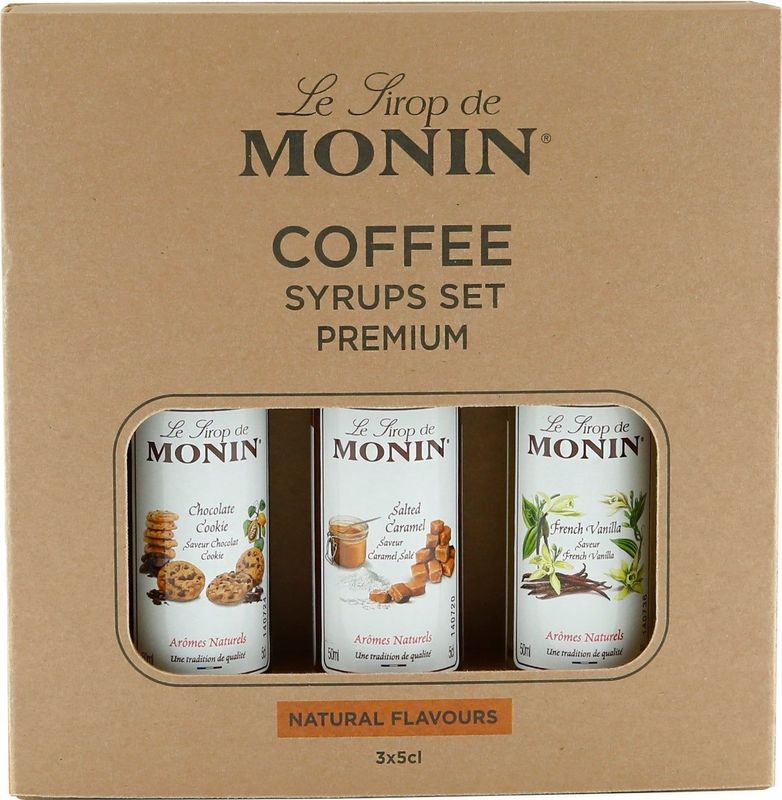 Monin - Cadeauverpakking Siropen - Koffiesiropen - 3x5cl - Giftset