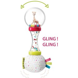 Sophie de Giraf Rassel Soft Maracas Weiß/Rot