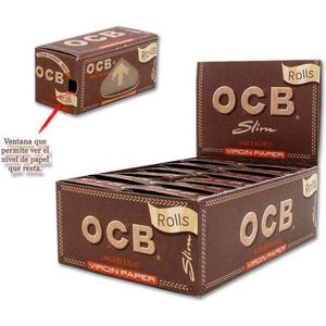 OCB Virgin Slim 4 m papierrollen ongebleekt extra dun