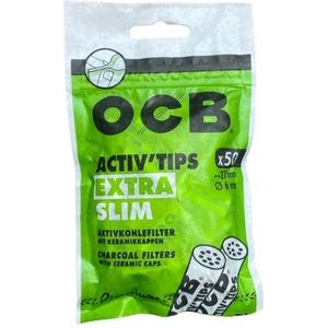 OCB Activ - Actieve Koolfilters - Extra Slim - 6 mm - Zak van 50