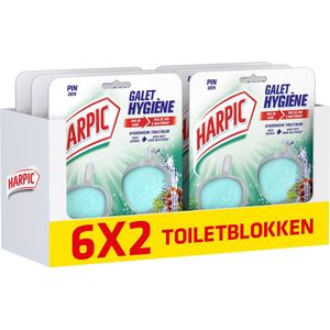 Harpic Duo Toiletblok - Rozemarijn & Dennengeur - 12 stuks Voordeelverpakking
