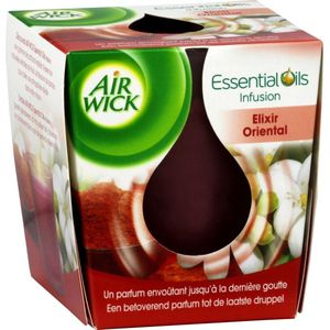 Air Wick Désodorisant Maison Bougie Parfumée Huiles Essentielles Elixir Oriental - 105g