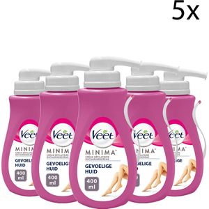 Veet - Ontharingscrème - Gevoelige Huid - 5 x 400ml - Voordeelverpakking