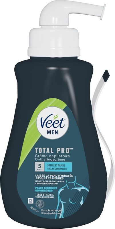 Veet Men - Total Pro - Ontharingscreme - Gevoelige Huid - Torso en Lichaam - 400ml