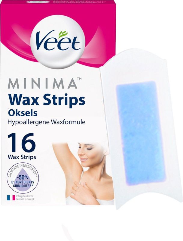 Veet Ontharingsstrips - Oksels - Hypoallergene Minima - 16 stuks