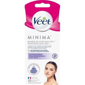 Veet Ontharingsstrips - Gezicht - Hypoallergene Minima - 20 stuks