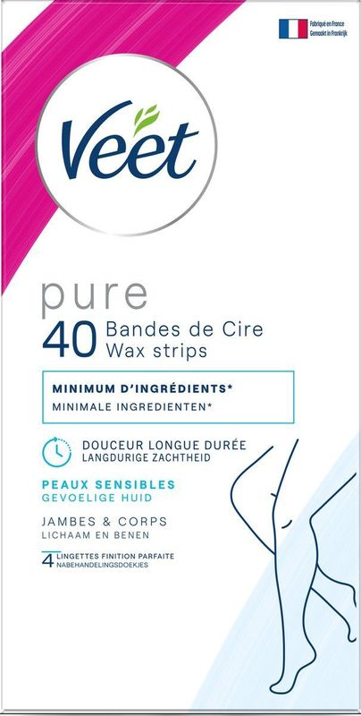 Veet - Ontharingsstrips - Benen & Lichaam - Hypoallergene Minima - 40 stuks