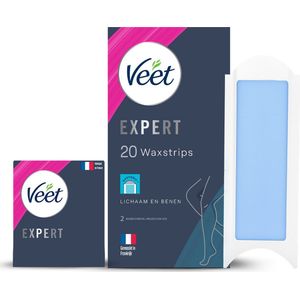 Veet Expert Ontharingsstrips - Lichaam & benen - Gevoelige huid - 20 stuks