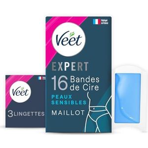 Veet Expert Ontharingsstrips - Bikinilijn - Gevoelige huid - 16 stuks
