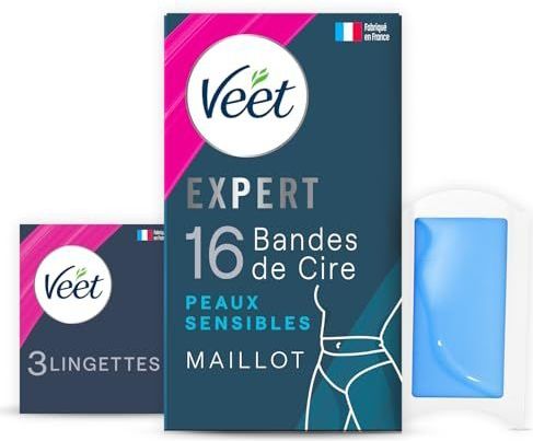 Veet Expert Ontharingsstrips - Bikinilijn - Gevoelige huid - 16 stuks