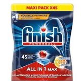 Finish Powerball All-in-1-Max vaatwastabletten | Regular | 45 tabs