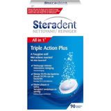 Steradent Kunstgebit Reiniger - Triple Action Plus - 90 stuks