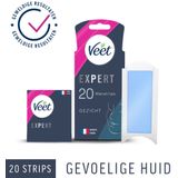 Veet Expert Ontharingsstrips - Gezicht - Gevoelige huid - 20 stuks