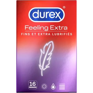 Durex Condooms - Thin Feel Extra Lube - 16 stuks - Maxi Pack