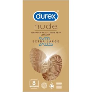 Durex Condooms - Nude XL - Extra Dun - 8 stuks
