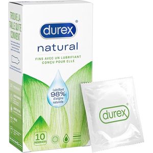DUREX 5 x 10 natuurlijke condooms - dunne en gesmeerde condooms op waterbasis