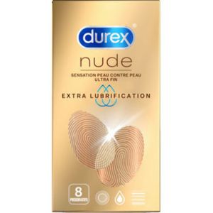 Durex Condooms - Nude - Extra Lube - 8 stuks