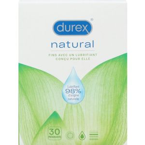 Durex Natural Condooms Met Glijmiddel Op Waterbasis 30 stuks