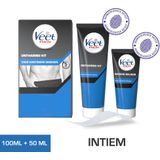 Veet - Men - Ontharingskit voor Intieme Delen - Ontharingscrème en Aftercare - 100 ml + 50 ml