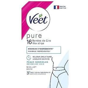 Veet - Ontharingsstrips - Bikinilijn - Gevoelige huid - 16 stuks