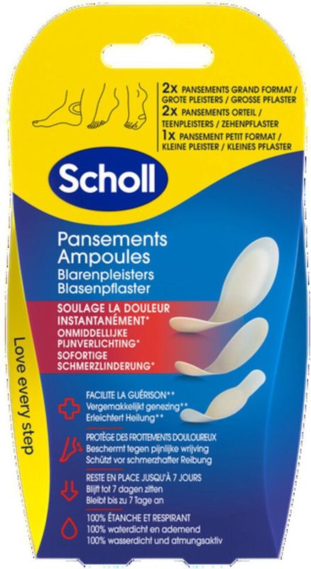 Scholl - Blarenpleisters - Mixed - 5 Stuks - Waterdicht en Ademend