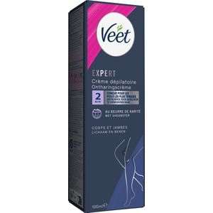 Veet Expert Ontharingscreme met sheaboter - Lichaam & benen - Alle huidtypes - 100ml