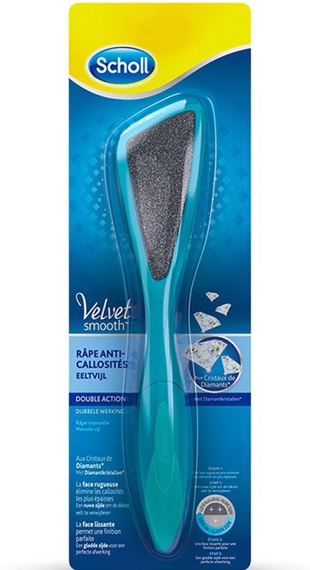 Scholl Velvet Smooth Voetvijl met Diamantkristallen Anti-Eelt - 1 Stuk