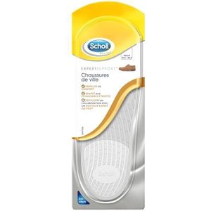 Scholl Expert Support - comfortabele inlegzolen voor stadsschoenen met demping en schokdemping – geschikt voor smalle schoenen – maat 41,5-46,5 – 1 paar