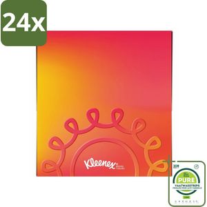 KLEENEX - Ultrazachte zakdoekendoos (24 dozen met 64 zakdoeken) – zacht en zijdeachtig die een gevoel van welzijn op de huid achterlaten – gemaakt in Frankrijk