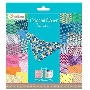 Origami Papier Geometri - 60 Vel 70g 20 X 20 cm - met Motief