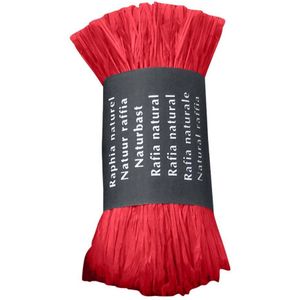 Clairefontaine - Ref 196006C - Natuurlijke Raffia bal - 50g bal, synthetisch polypropyleen materiaal - geschikt voor decoratie, inpakken geschenken en knutselen - rood