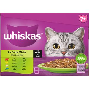 Mix Selectie in saus maaltijdzakjes multipack 12x85g dierensnack - Whiskas