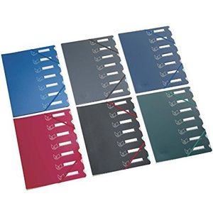 Extendos 437.0734 Opbergmap, 7 vakken, verschillende kleuren, 12 stuks