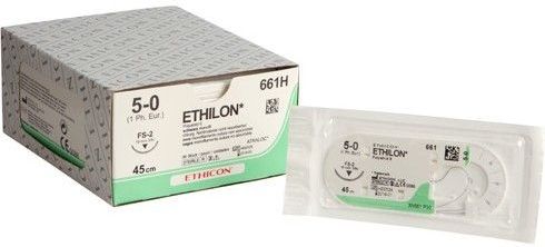 Ethilon hechtdraad 5-0 (FS-2) 661H 36 stuks