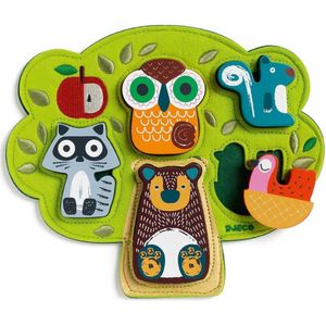Djeco - Oski - Puzzel - Vilt/Hout - 5 Bakstenen