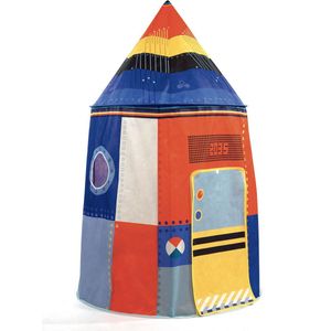 Djeco - Rocket - Speeltent - Rood - Polyester - Inclusief Opbergdoos