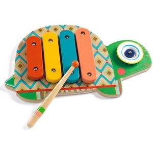 Djeco - Xylofoon Schildpad - Speelgoedinstrument - Multicolor
