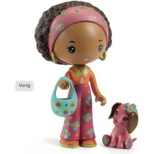 Djeco - Tinyly Poppy en Nouky - Houten Speelfiguren - 4-delig