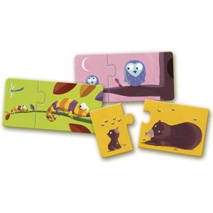 Djeco - Legpuzzel Duo - Mama en Baby - 24 Stukjes - Stevig Karton