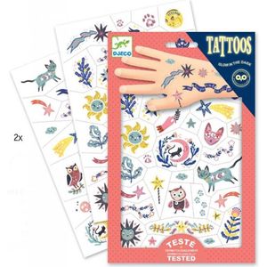 Djeco - Dromen - Tattoos - Glow in the Dark - Inhoud 2 Vellen