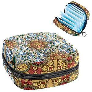 Vrouwen Maandverband Pads Handtas Dames Menstruatie Cup Pouch Meisjes Draagbare Tampon Opbergtas Abstracte Periode Pouch met Rits