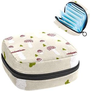 Vrouwen Maandverband Pads Handtas Dames Menstruatie Cup Pouch Meisjes Draagbare Tampon Opbergtas Paddestoel Periode Pouch met Rits