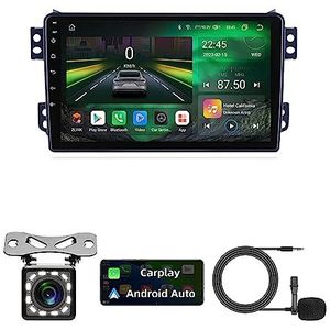 Android Autoradio GPS Navigatie HD Display Touch Screen Bluetooth Stereo Stuurwielbediening Spiegel Mode Externe MIC met Achteruitrijcamera Front voor OPEL Agila 2008-2014 (Color : G6 4G+WIFI 6G+128G