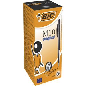 BIC Balpen Clic M10 50-pack zwart (1199190125-50) - Balpennen - Origineel