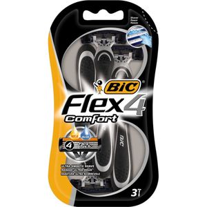 Bic Flex 4 comfort mesjes blister 3 stuks