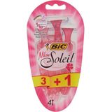 Miss Soleil - Wegwerpscheermesjes - 4 Stuks - Geschikt Voor Mannen En Vrouwen