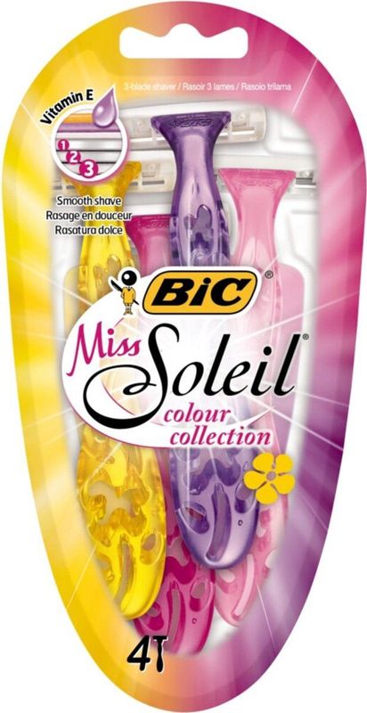 Bic Miss soleil color collection scheermesjes 4 stuks